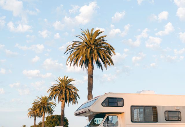 Camper in veiling